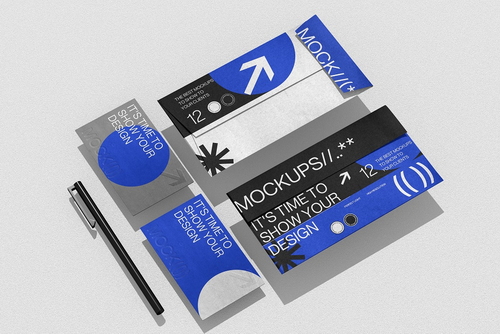 Modern Stationery Card Mockup Set