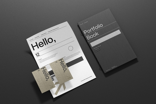 Portfolio Book Stationery Mockup Set