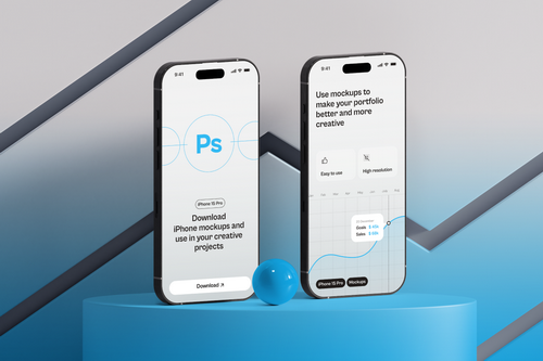 iPhone 15 Pro Gradient Mockup 14