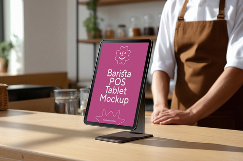 POS Tablet Mockup / Barista Series