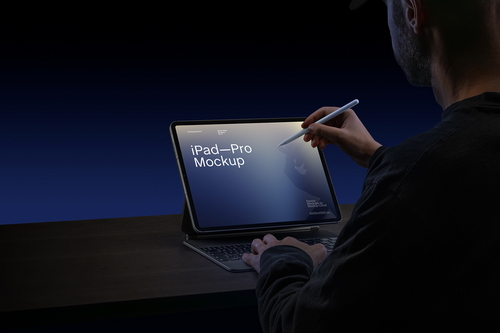 iPad Pro Mockup Scene / Blackout Series