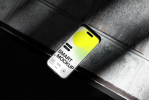 Modern Smartphone Mockup on Tile