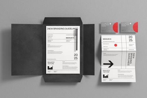 Branding Guidelines Stationery Mockup Set