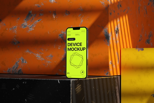 Vibrant Smartphone Screen Mockup Template