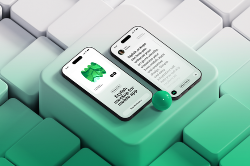 iPhone 15 Pro Gradient Mockup 19