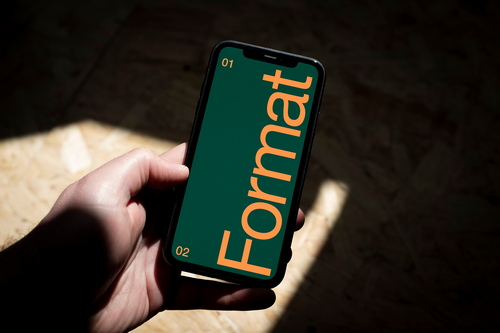 Format B2 iPhone 11 Mockup Scene 01