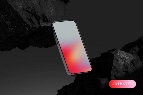 Animated Mockup &mdash; iPhone 14: Rock Fragments
