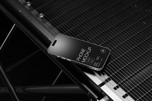 Dark Industrial Smartphone Mockup Template