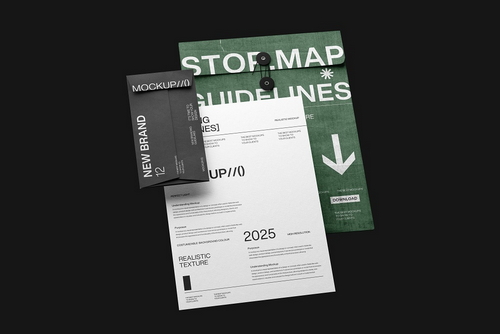 Envelope Folder Branding Mockup Set