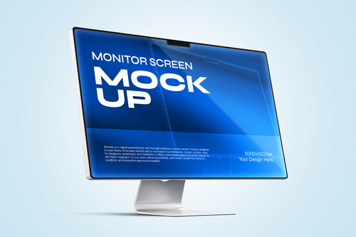 Desktop Monitor Screen Mockup