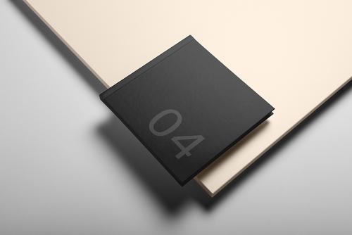 Square Hard Cover Brochure Mockup Scene 04