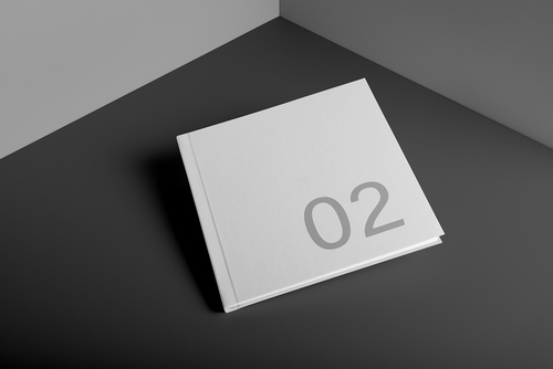 Square Hard Cover Brochure Mockup Scene 02
