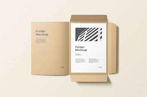 A4 Paper Folder Mockup
