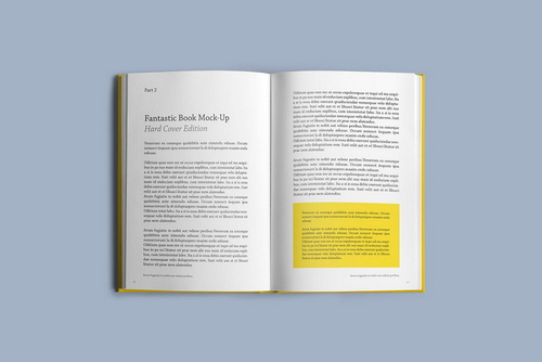 Hard Cover Book Spread Mockup Scene 01