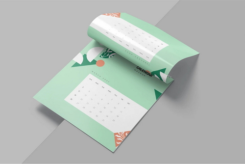 Square Wall Calendar Mockups