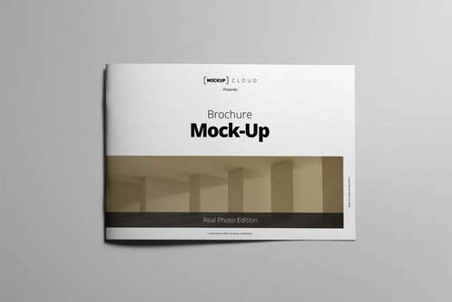 Landscape Brochure Cover Mockup Scene 06