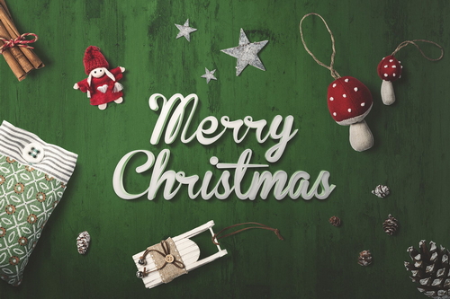 Christmas Holiday Card Mockup Scene 01