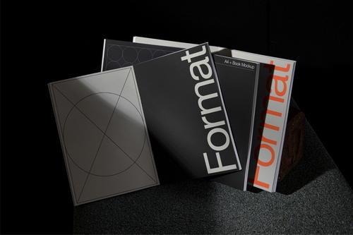 Format A4 Book Mockup Scene 02