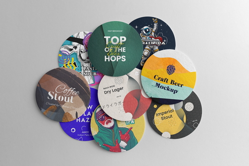 Beer Pads Branding Mockup Scene 33