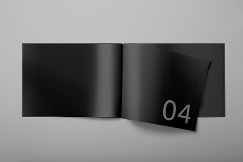 Horizontal Hard Cover Brochure Mockup Scene 04