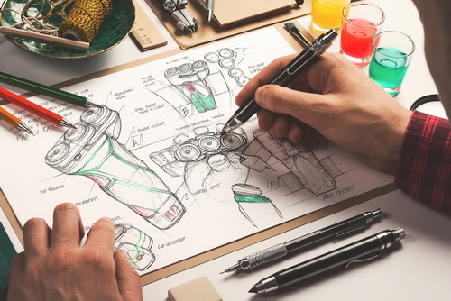 Sketch Artists Drawing Mockup Scene 05