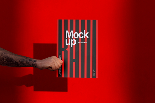 Hand Holding A4 Letter Branding Mockup Scene Raw-01-07