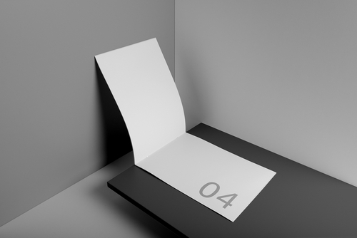 Horizontal Brochure Spread Mockup Scene 04