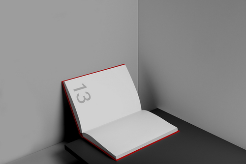 Hard Cover Book Spread Mockup Scene 06