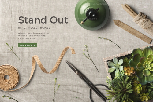 Garden Tools Top View Mockup Scene