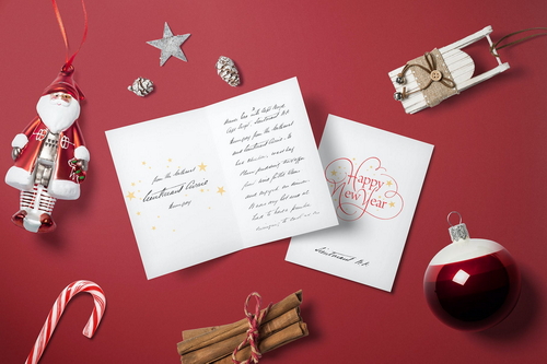 Christmas Holiday Card Mockup Scene 06