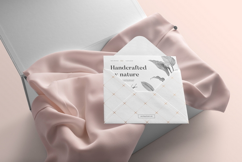 Fashion Envelope Branding Mockup Scene 15