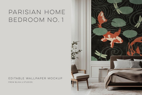 Paris Home | Bedroom Wallpaper Mockup No. 1