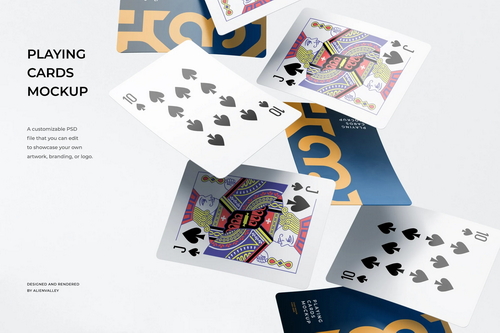 High Quality Playing Cards Mockup