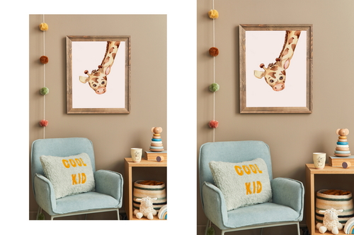 Artwork Frame Kids Room Mockup Scene 12