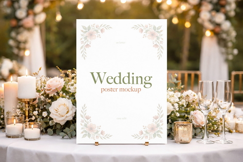 Wedding Poster Sign Mockup