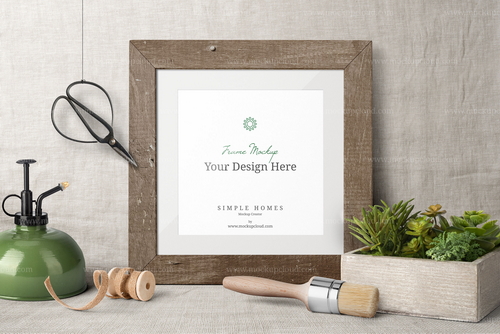 Frame Mockup Branding Front View Scene 06