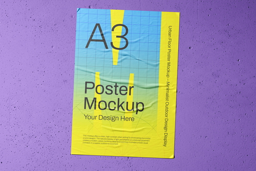 Poster on The Wall Mockup