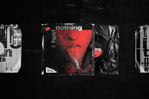 Vinyl Record Cover Branding Mockup Scene 03