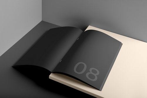 Brochure A4 Spread Mockup Scene 08
