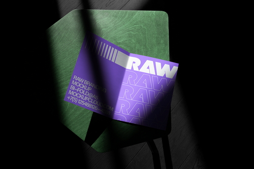 Bi-Fold Brochure Branding Mockup Scene Raw-03-09