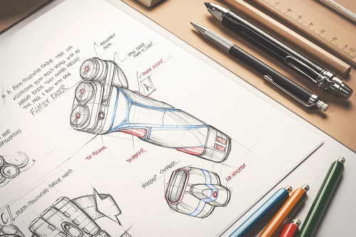 Sketch Artists Drawing Mockup Scene 03