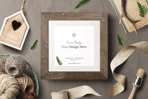 Frame Mockup Branding Top View Scene 04