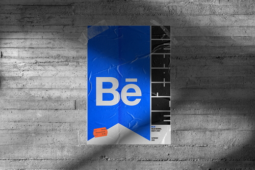 Urban Glued Poster Mockup Scene 14