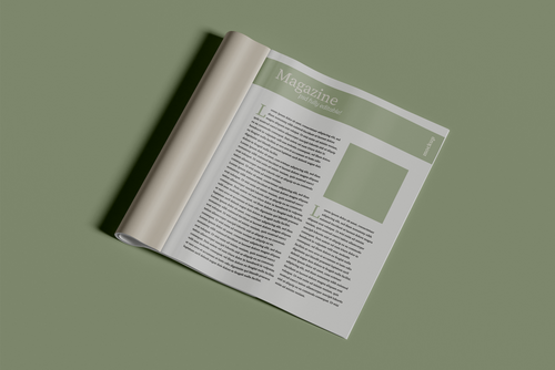 Opened Realistic Magazine Mockup