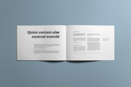 Landscape Brochure Spread Mockup Scene 04