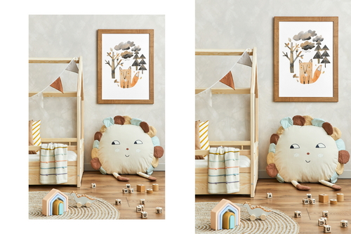 Artwork Frame Kids Room Mockup Scene 05