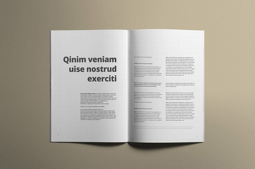Portrait Brochure Spread Mockup Scene 04