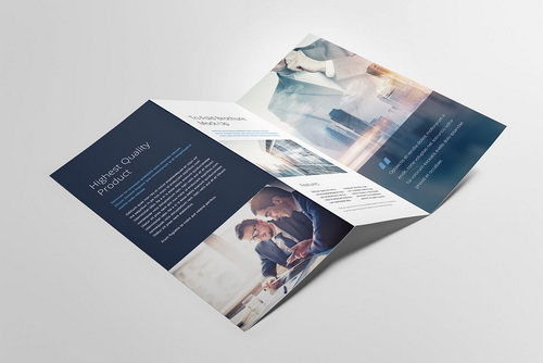 Tri fold Brochure Mockup Scene 03
