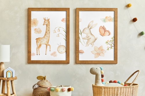 Artwork Frame Kids Room Mockup Scene 07