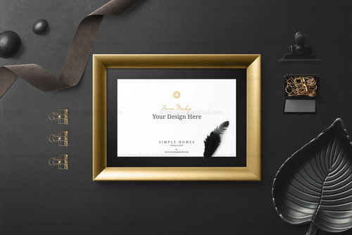 Frame Mockup Branding Top View Scene 03